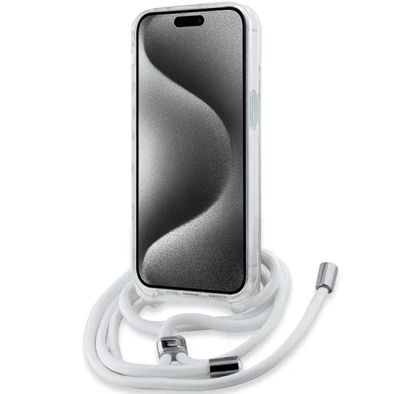 Karl Lagerfeld KLHMP14SHCCHNT Funda rígida IML Choupette Head & Cord MagSafe transparente para iPhone 14 / 13 / 15 6,1