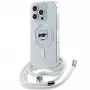 Karl Lagerfeld KF002085 Funda rígida IML Choupette Head & Cord MagSafe transparente para iPhone 14 Pro 6,1
