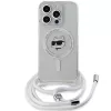 Karl Lagerfeld KF002085 Funda rígida IML Choupette Head & Cord MagSafe transparente para iPhone 14 Pro 6,1