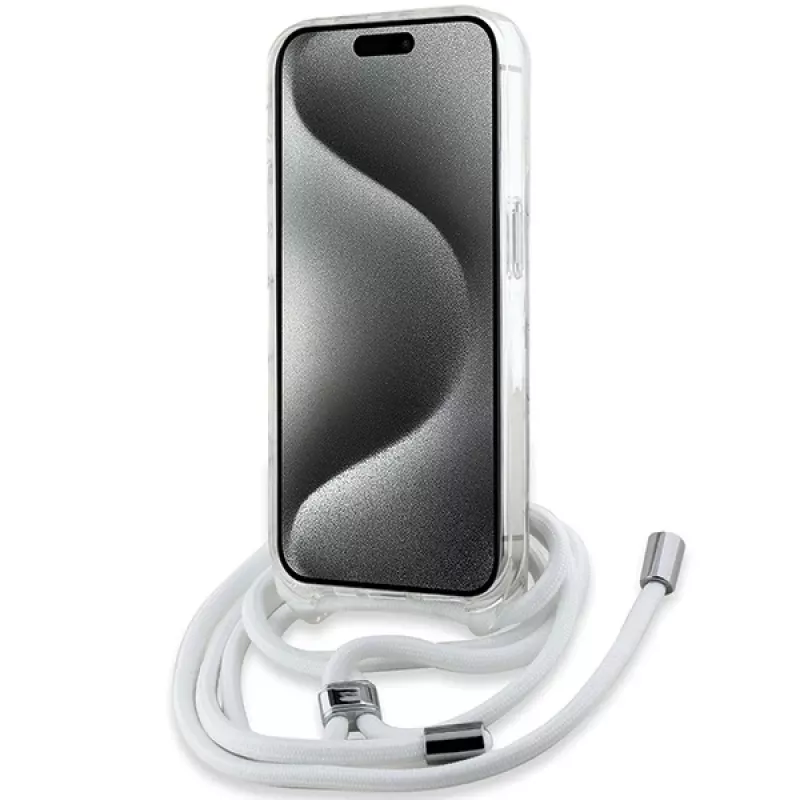 Karl Lagerfeld KLHMP14XHCCHNT Funda rígida IML Choupette Head & Cord MagSafe transparente para iPhone 14 Pro Max 6,7