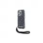 Karl Lagerfeld Funda trasera Zebra With Cord lila para Apple iPhone 15 Pro Max 6,7