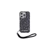 Karl Lagerfeld Funda trasera Zebra With Cord lila para Apple iPhone 15 Pro Max 6,7