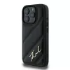 Karl Lagerfeld Funda rígida Quilted Signature para iPhone 16 Pro, negra
