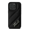 Karl Lagerfeld Funda rígida Quilted Signature para iPhone 16 Pro, negra