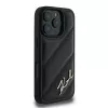 Karl Lagerfeld Funda rígida Quilted Signature para iPhone 16 Pro, negra