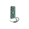Guess Funda IML Glitter With Pearl Strap MagSafe para iPhone 16 Pro Max (verde)