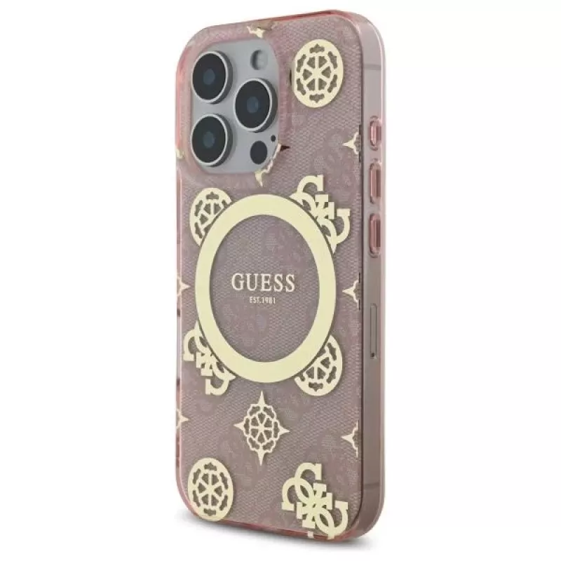 Guess GUHMP16LH4PYEEP Funda rígida para iPhone 16 Pro 6,3