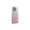 Guess Funda IML Glitter Gradient MagSafe para iPhone 16 Pro (rosa)