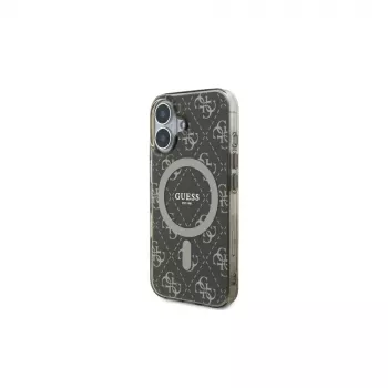 Guess GUHMP16MH4DTEW Funda rígida para iPhone 16 Plus 6,7 inch marrón IML fondo 4G MagSafe