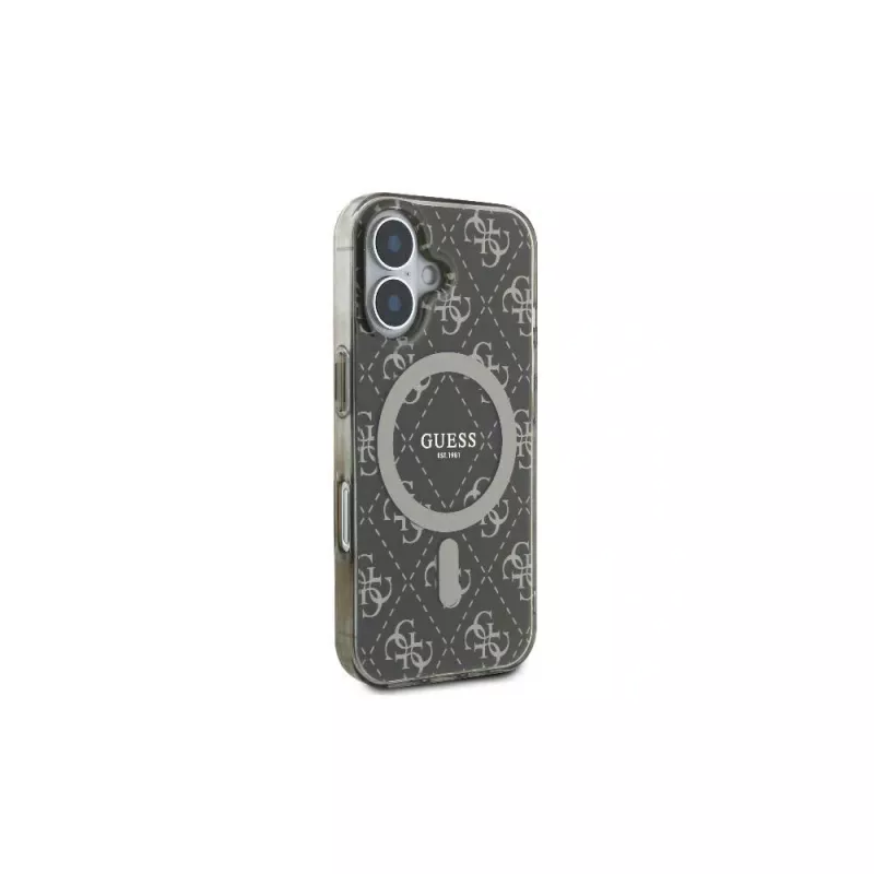 Guess GUHMP16MH4DTEW Funda rígida para iPhone 16 Plus 6,7 inch marrón IML fondo 4G MagSafe