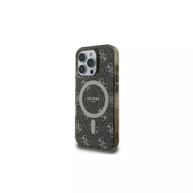 Guess GUHMP16LH4DTEW Funda rígida para iPhone 16 Pro 6,3