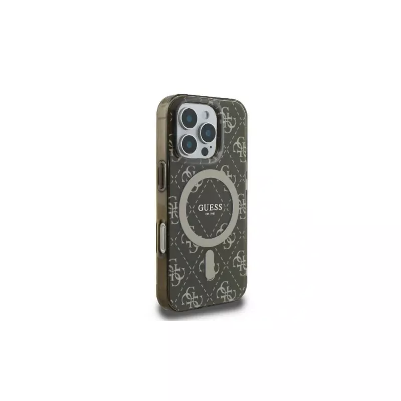 Guess GUHMP16LH4DTEW Funda rígida para iPhone 16 Pro 6,3