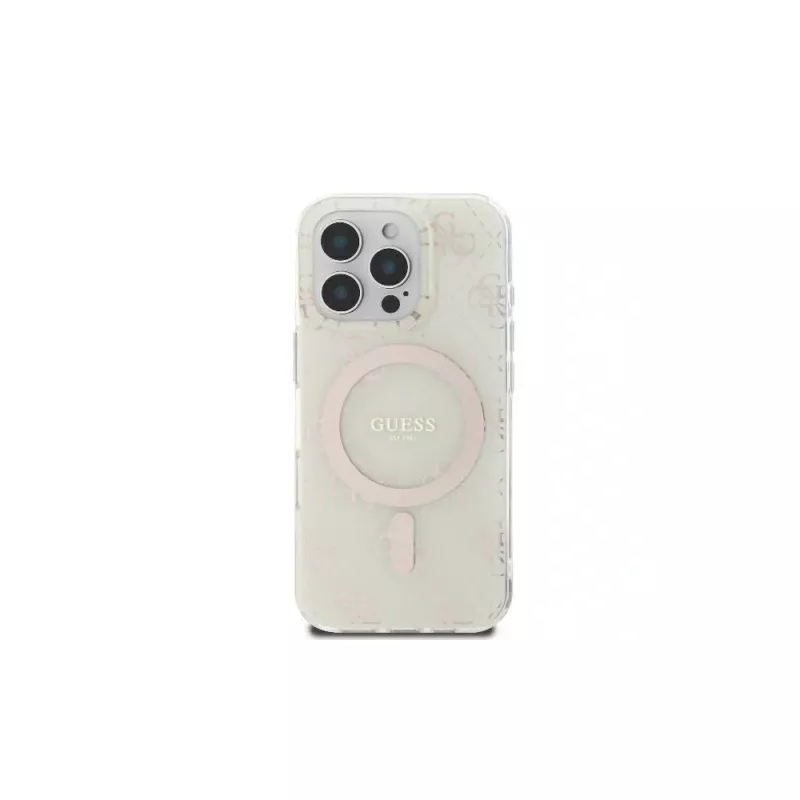 Guess GUHMP16LH4DTEH Funda rígida para iPhone 16 Pro 6,3