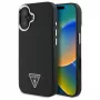 Guess Funda rígida Grained Triangle MagSafe para Apple iPhone 16 Plus - negra