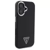 Guess Funda rígida Grained Triangle MagSafe para Apple iPhone 16 Plus - negra