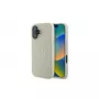Guess GUHMP16SPGHSMME Funda rígida para iPhone 16 beige Grained Ring MagSafe