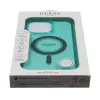 Guess Funda IML Rhinestones MagSafe para iPhone 16 Pro Max (verde)
