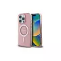 Guess GUHMP16LPFTDTEP Funda rígida IML Rhinestones MagSafe para iPhone 16 Pro 6,3