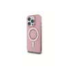 Guess GUHMP16LPFTDTEP Funda rígida IML Rhinestones MagSafe para iPhone 16 Pro 6,3