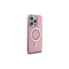 Guess GUHMP16LPFTDTEP Funda rígida IML Rhinestones MagSafe para iPhone 16 Pro 6,3