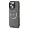 Guess GUHMP16LHFGEREK Funda rígida IML Glitter Circle MagSafe para iPhone 16 Pro 6,3