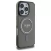 Guess GUHMP16LHFGEREK Funda rígida IML Glitter Circle MagSafe para iPhone 16 Pro 6,3
