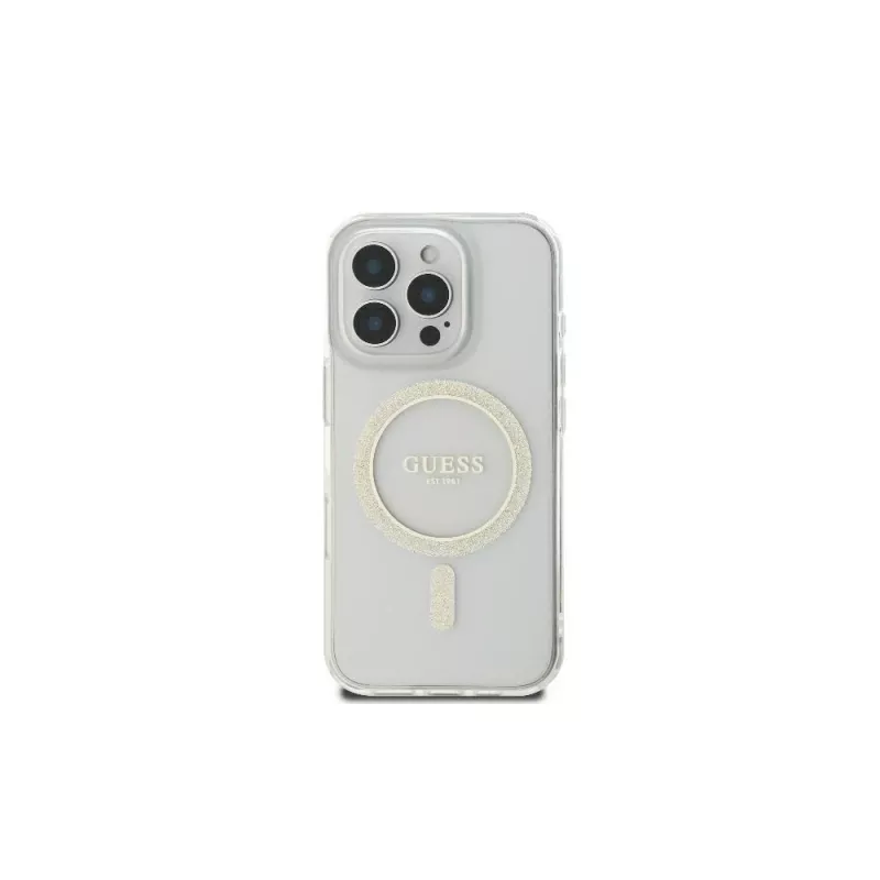 Guess GUHMP16LHFGERET Funda rígida para iPhone 16 Pro 6,3