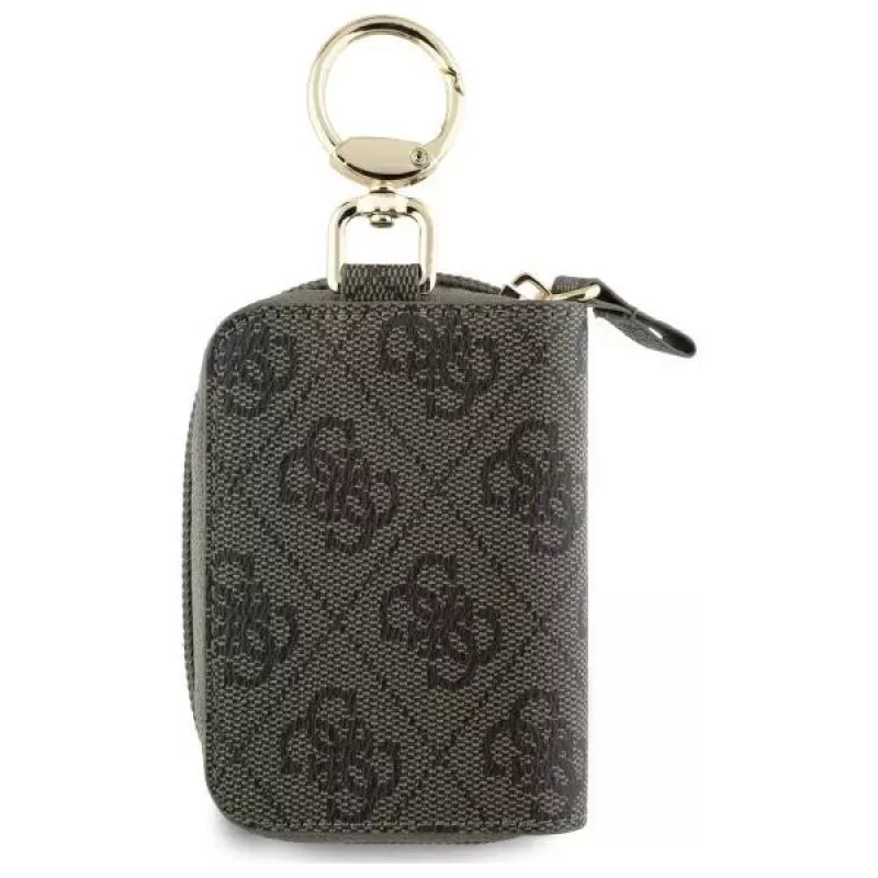 Guess bolsa para cables GUABP4DPTW marrón 4G Triangle de piel ecológica, organizador de accesorios