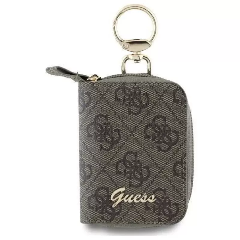 Guess bolsa para cables GUABP4DPTW marrón 4G Triangle de piel ecológica, organizador de accesorios