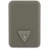 GUESS Batería externa inalámbrica Grained Triangle 5000mAh 15W USB-C MagSafe marrón