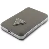 GUESS Batería externa inalámbrica Grained Triangle 5000mAh 15W USB-C MagSafe marrón