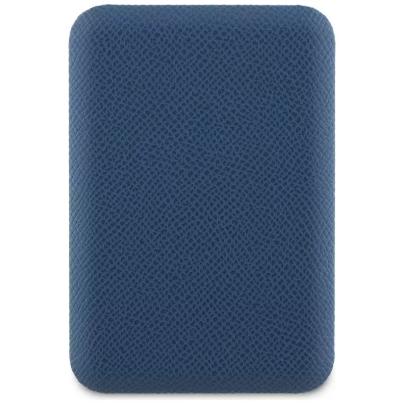 GUESS Batería externa inalámbrica Grained Triangle 5000mAh 15W USB-C MagSafe azul