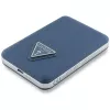 GUESS Batería externa inalámbrica Grained Triangle 5000mAh 15W USB-C MagSafe azul