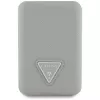 GUESS Batería externa inalámbrica Grained Triangle 5000mAh 15W USB-C MagSafe beige