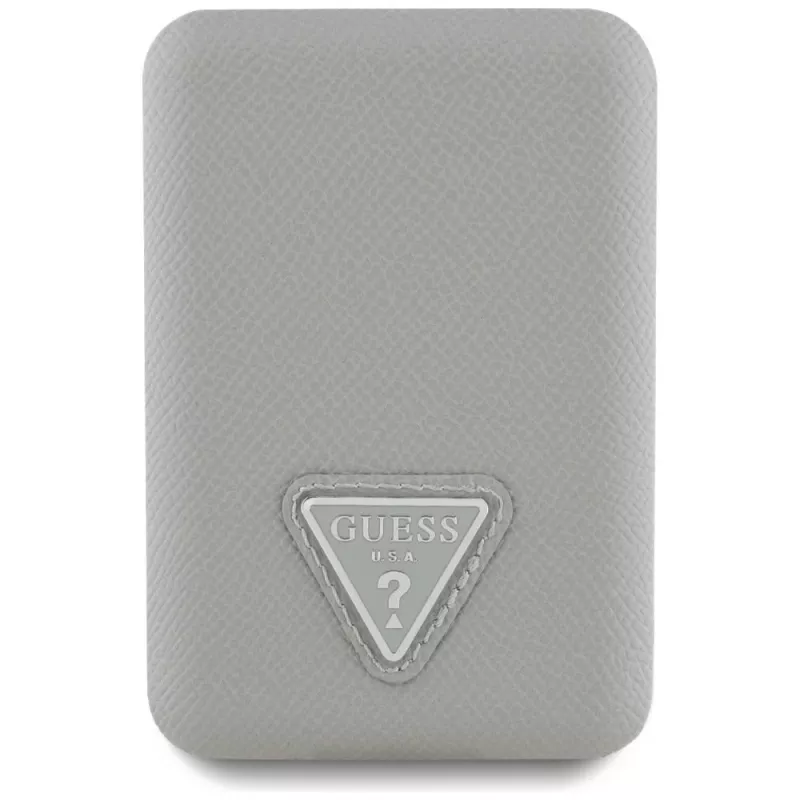 GUESS Batería externa inalámbrica Grained Triangle 5000mAh 15W USB-C MagSafe beige