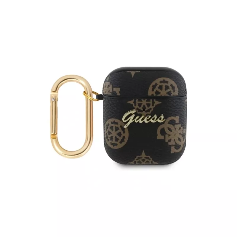 Guess GUA2PG4GPK Funda AirPods 1/2 negra 4G Hook