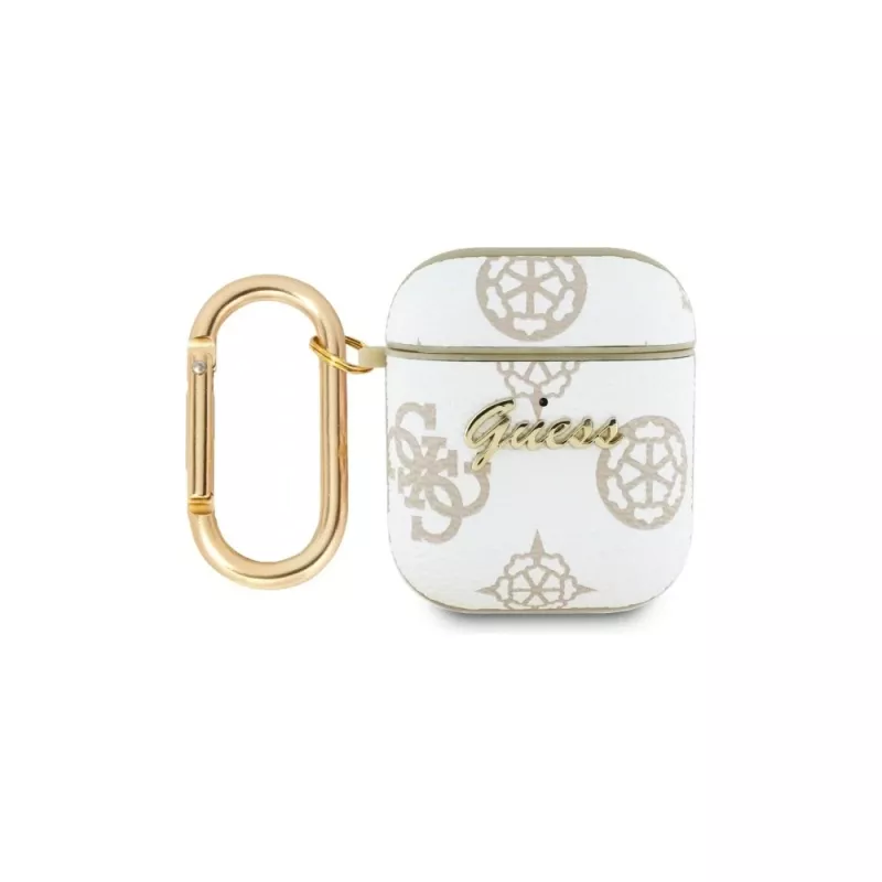 Guess GUA2PG4GPH Funda AirPods 1/2 blanca 4G Hook