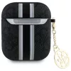 Guess GUA2P4RPSK Funda AirPods 1/2 negra 4G Printed Stripes Charm