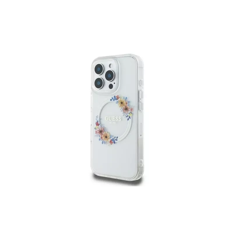 Guess GUHMP16LHFWFCT Funda rígida para iPhone 16 Pro 6,3