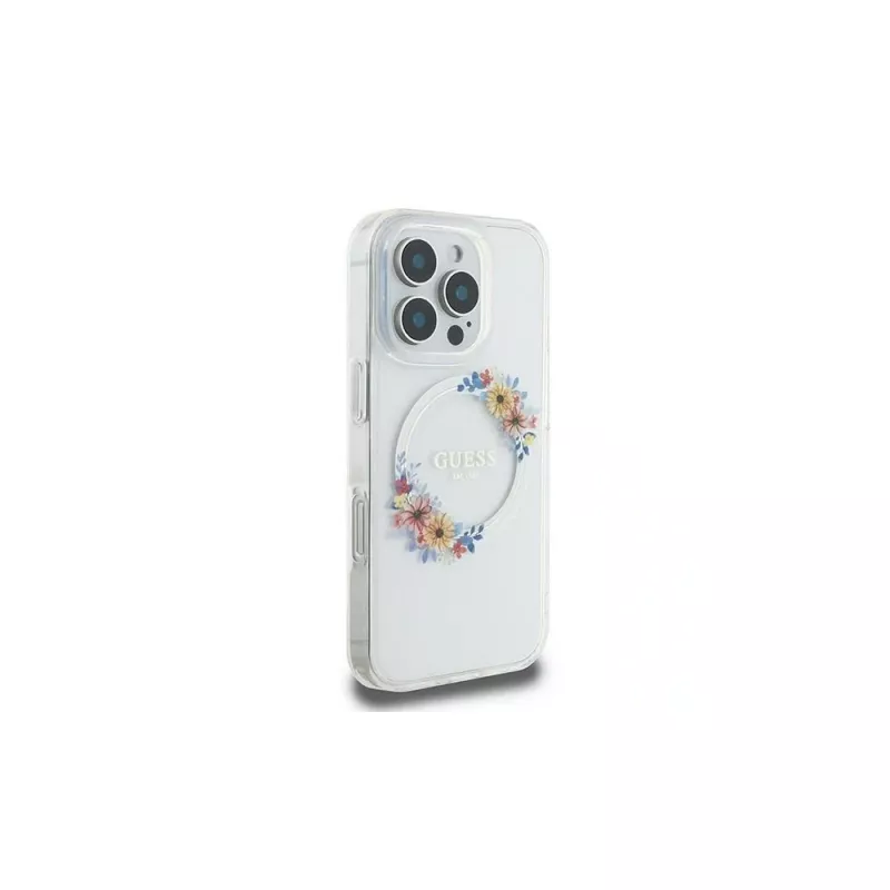 Guess GUHMP16LHFWFCT Funda rígida para iPhone 16 Pro 6,3