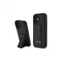 BMW BMHCP16SGSPCCK M Grip Stand Smooth and Carbon funda rígida para iPhone 16 6,1 – negro