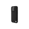 BMW Signature Collection Funda rígida para Apple iPhone 16 Pro Max 6,9 inch piel auténtica negra Hot Stamp MagSafe
