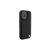 BMW Signature Collection Funda rígida para Apple iPhone 16 Pro Max 6,9 inch piel auténtica negra Hot Stamp MagSafe