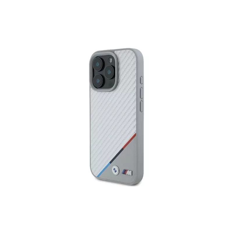 BMW M Carbon Tricolor Line Funda rígida para iPhone 16 Pro 6,3