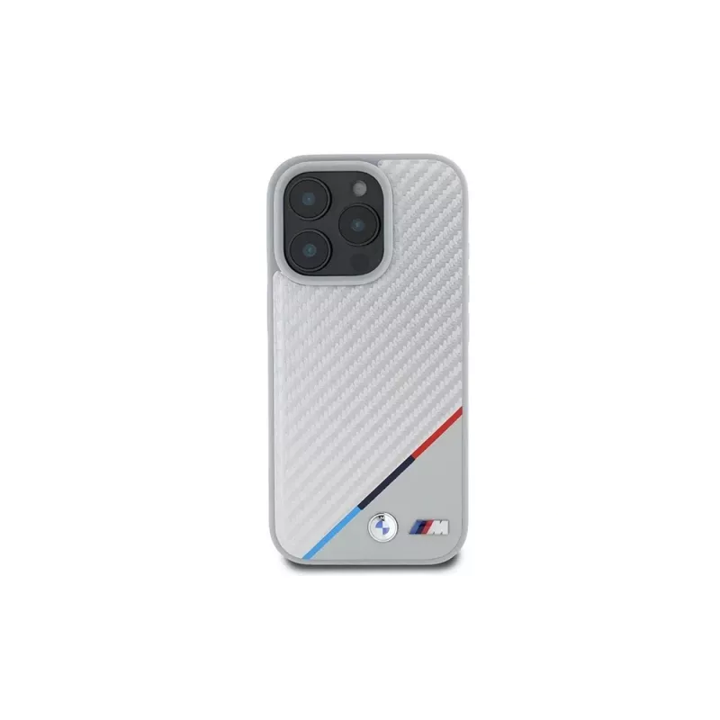 BMW M Carbon Tricolor Line Funda rígida para iPhone 16 Pro 6,3