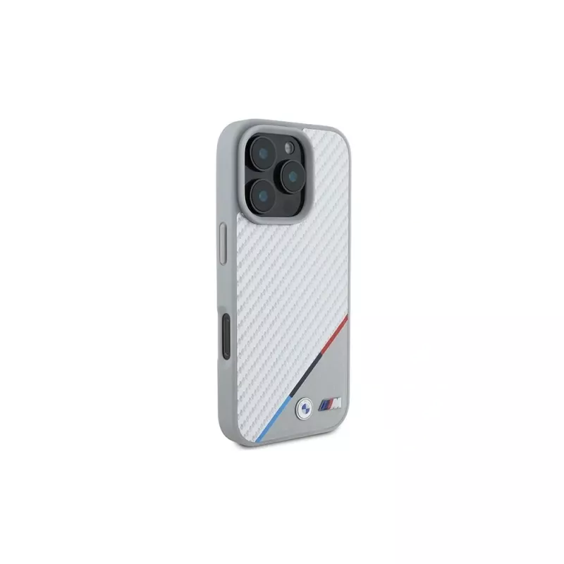 BMW M Carbon Tricolor Line Funda rígida para iPhone 16 Pro 6,3