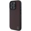 MERCEDES-BENZ Funda rígida de piel sintética efecto madera para Apple iPhone 16 Pro Max 6,9 inch roja MagSafe