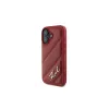 Karl Lagerfeld Funda Quilted Signature para iPhone 16, roja