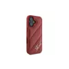 Karl Lagerfeld Funda Quilted Signature para iPhone 16, roja