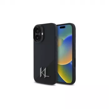 Karl Lagerfeld Funda rígida Shadow Metal Initial para Apple iPhone 16 6,1